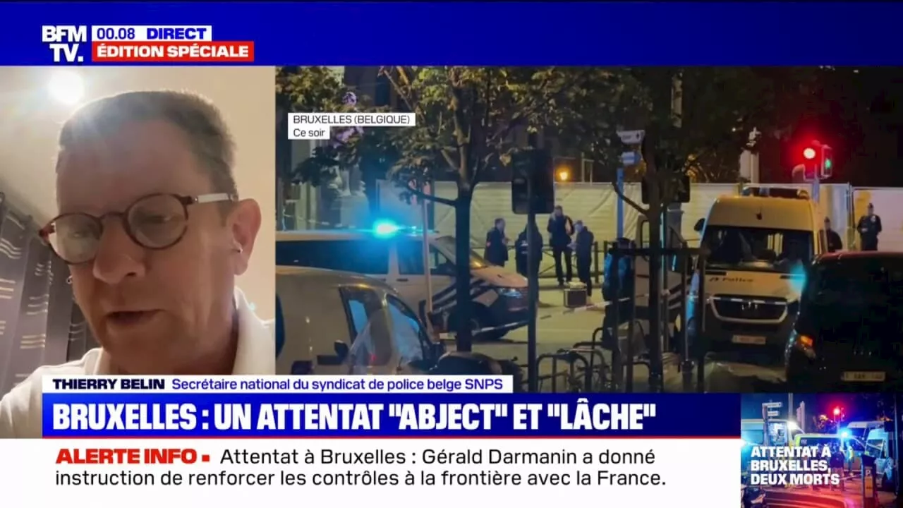 Attentat à Bruxelles: le suspect a été 'identifié' mais 'pas encore interpellé', selon Thierry Belin (secrétaire national du syndicat de police belge SNPS)