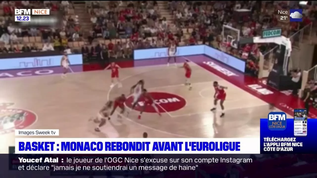 Basket: Monaco rebondit face à Bourg-en-Bresse avant l'Euroligue