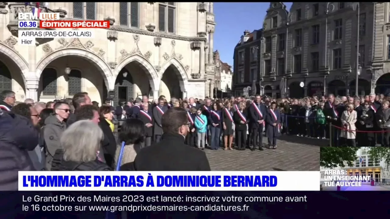 Enseignant tué dans le Pas-de-Calais: l'hommage d'Arras à Dominique Bernard