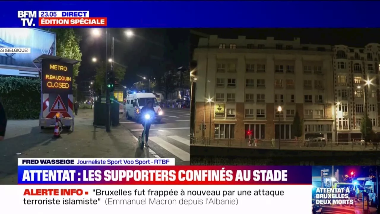 'Le speaker a dit que les joueurs suédois ne voulaient pas recommencer et que les joueurs belges étaient solidaires': Les supporters du match Belgique-Suède confinés au sein du stade Roi Baudouin à la suite de l'attentat de Bruxelles