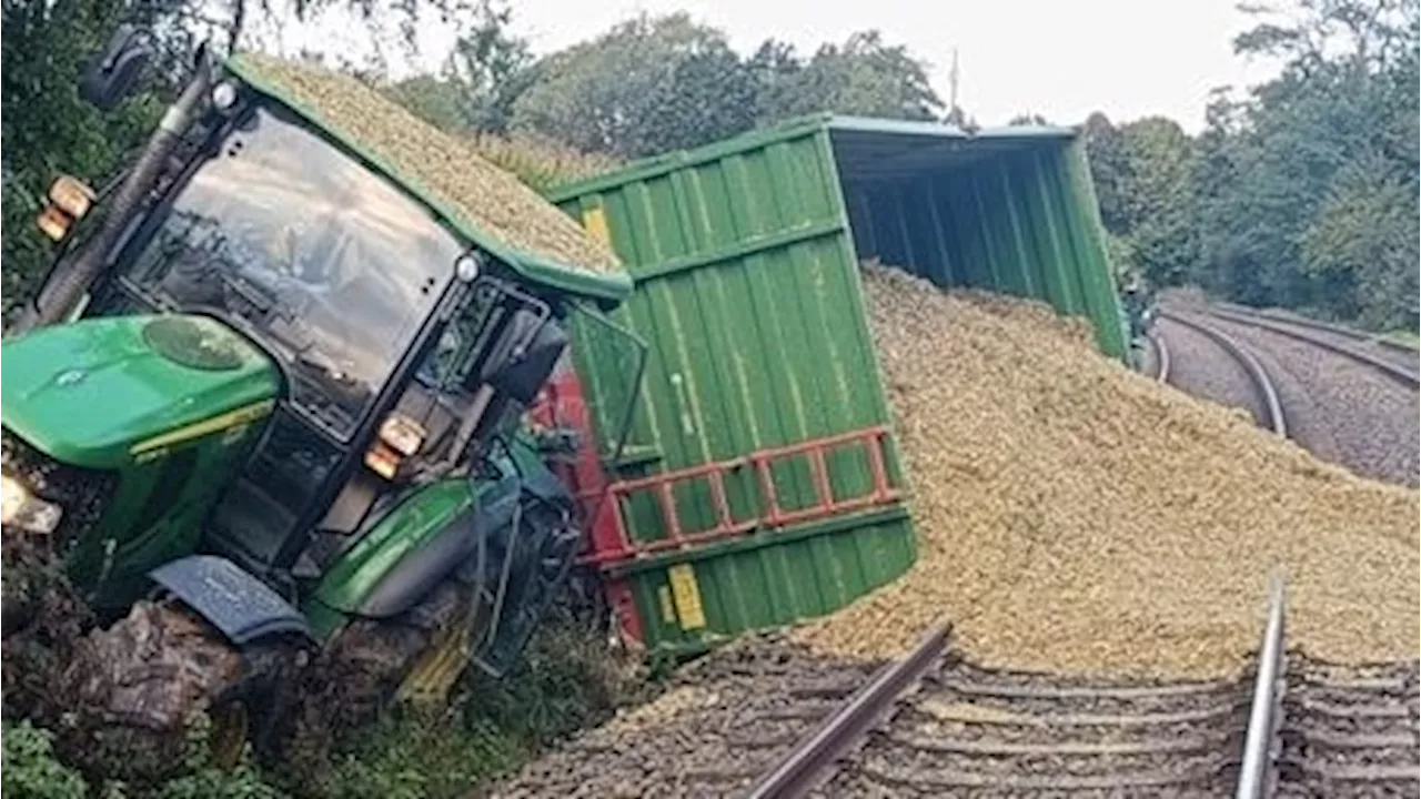 Bad Oeynhausen: Bahnverkehr wegen Traktor-Unfall lahmgelegt