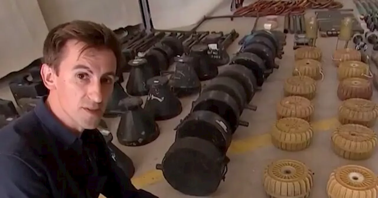 NBC Sanchez Shows Large Cache of Weapons Taken from Slain Hamas Fighters by IDF