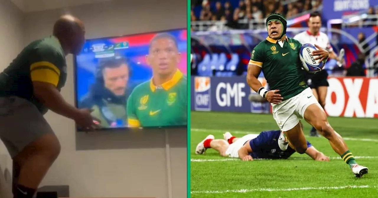 Springboks Fan Goes Viral for Speaking Afrikaans During Heated Quarter-final Game Against France