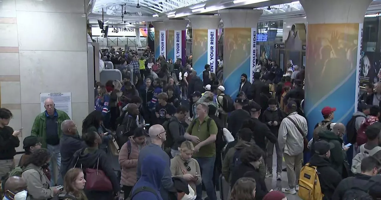 NJ Transit suffering major delays on all lines because of overhead wire problem near Elizabeth