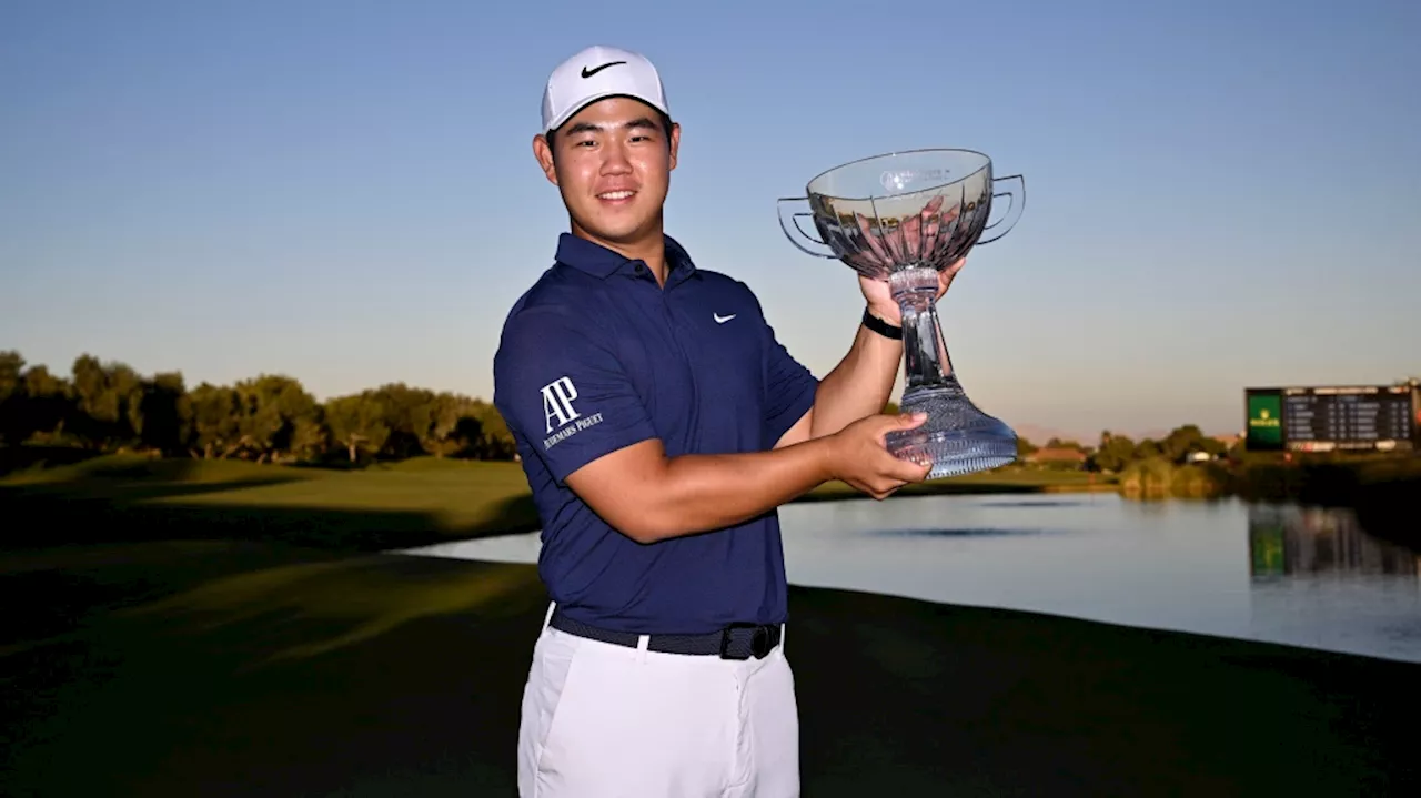 Tom Kim becomes youngest golfer to win three PGA Tour titles since Tiger Woods