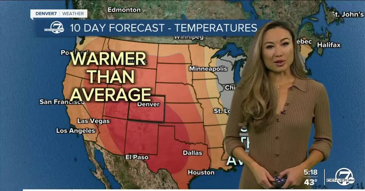 Above-average temperatures expected through the week with little or no precipitation