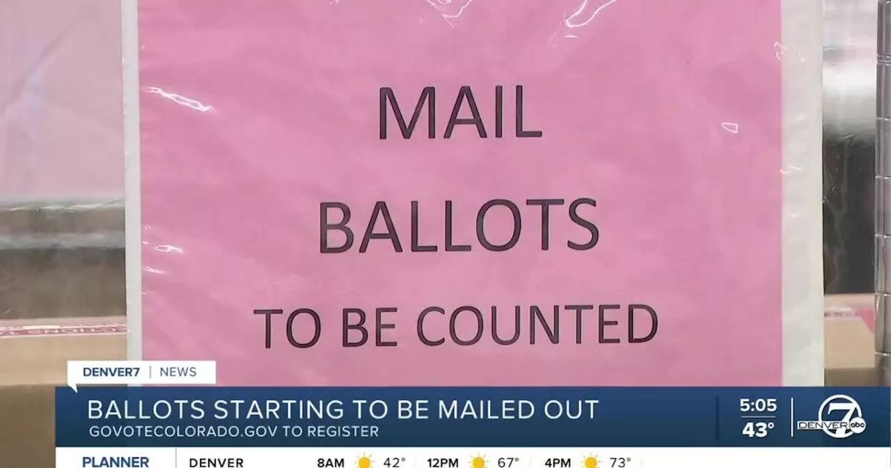 Colorado election leaders begin mailing ballots to registered voters Monday