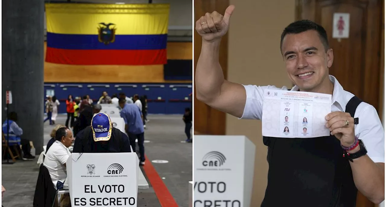 Concluye votación presidencial de Ecuador: Daniel Noboa aventaja en las elecciones