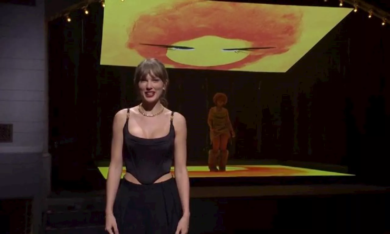 Taylor Swift made an unexpected appearance on SNL with Travis Kelce over the weekend