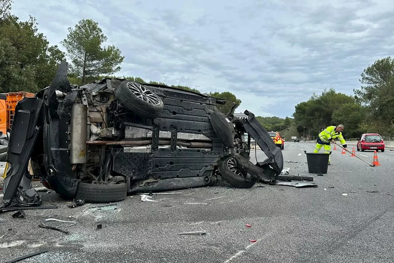 Alpes-Maritimes : important bouchon sur l'A8 après un accident avec un véhicule de gendarmerie