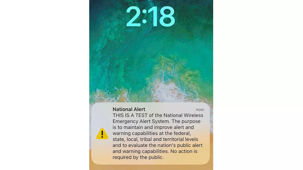 Another Emergency Alert System blare will hit your cellphone on Thursday