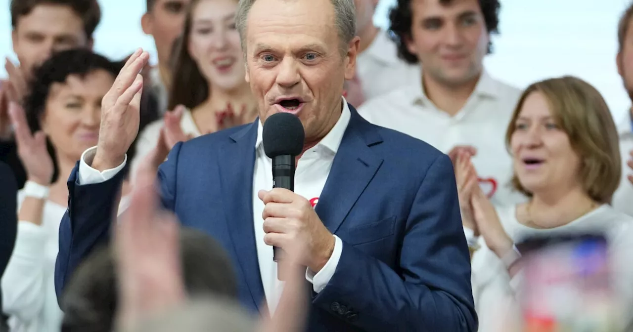 Polish opposition leader Tusk declares win as ruling conservatives lose majority