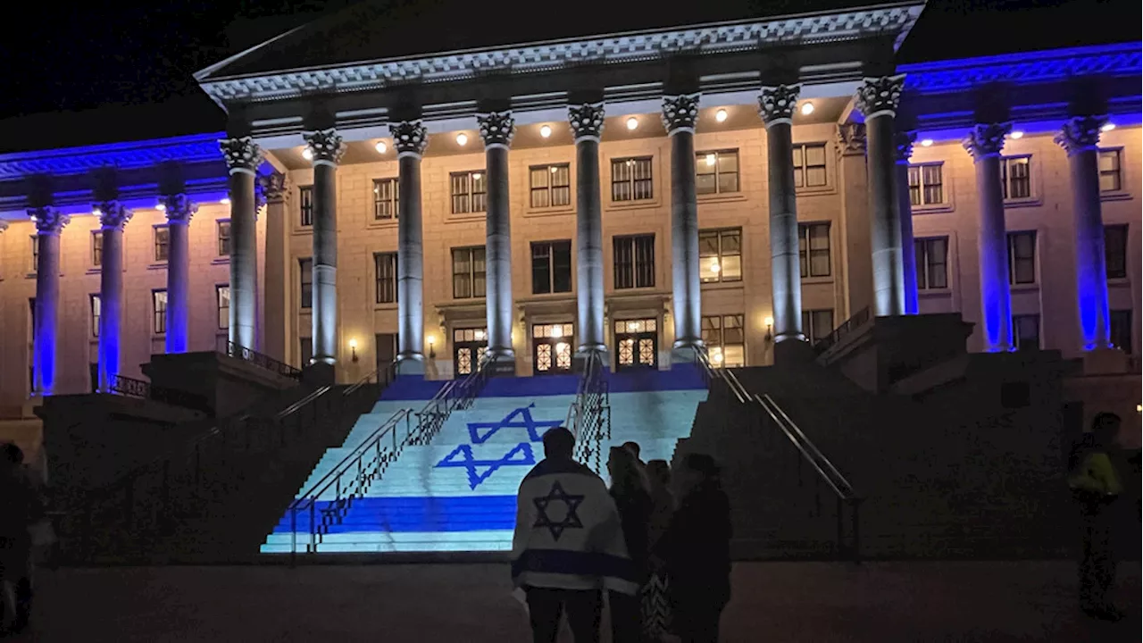 GALLERY: Utah State Capitol lights up in blue, white in support of Israel