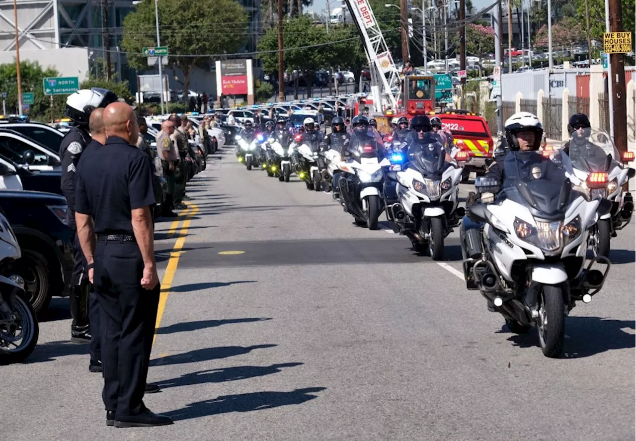 Funeral procession, service planned for fallen Manhattan Beach police officer