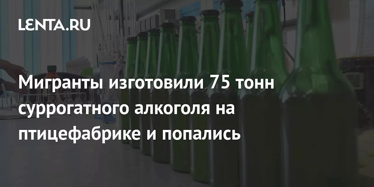 Мигранты изготовили 75 тонн суррогатного алкоголя на птицефабрике и попались