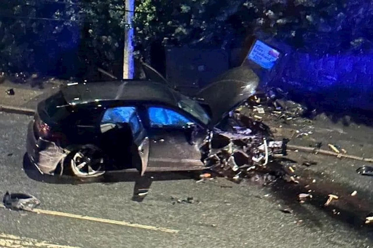 Preston Tag Lane crash driver flees scene after smashing into telegraph pole and BT box