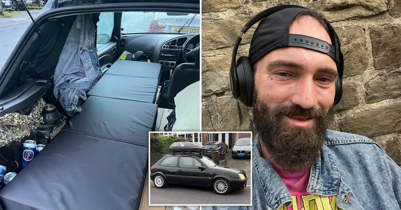 Man fed up with London 'shoebox flat' converts Ford Fiesta into home