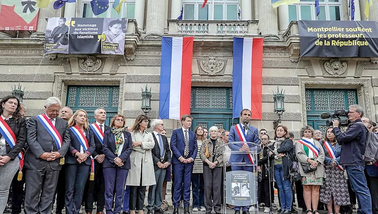 Près de 800 personnes pour l'hommage aux professeurs assassinés, à Montpellier