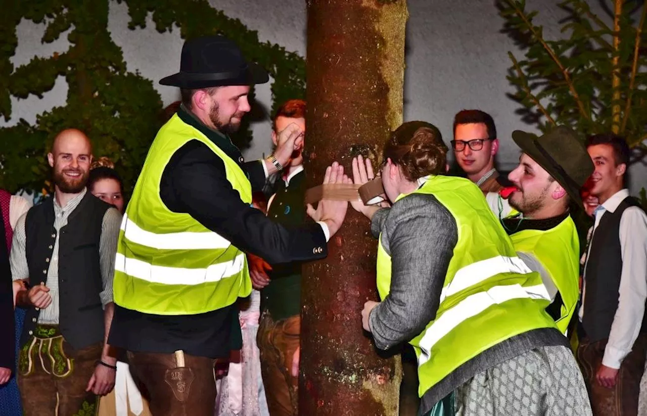 Kirwa-Kleber blockierten in Fronberg den Baum: Der Bundesbierschutz musste eingreifen