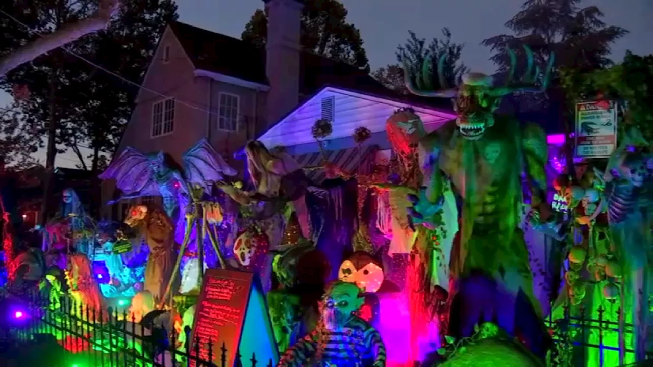 California mom creates spectacular swamp-themed Halloween display with a special purpose