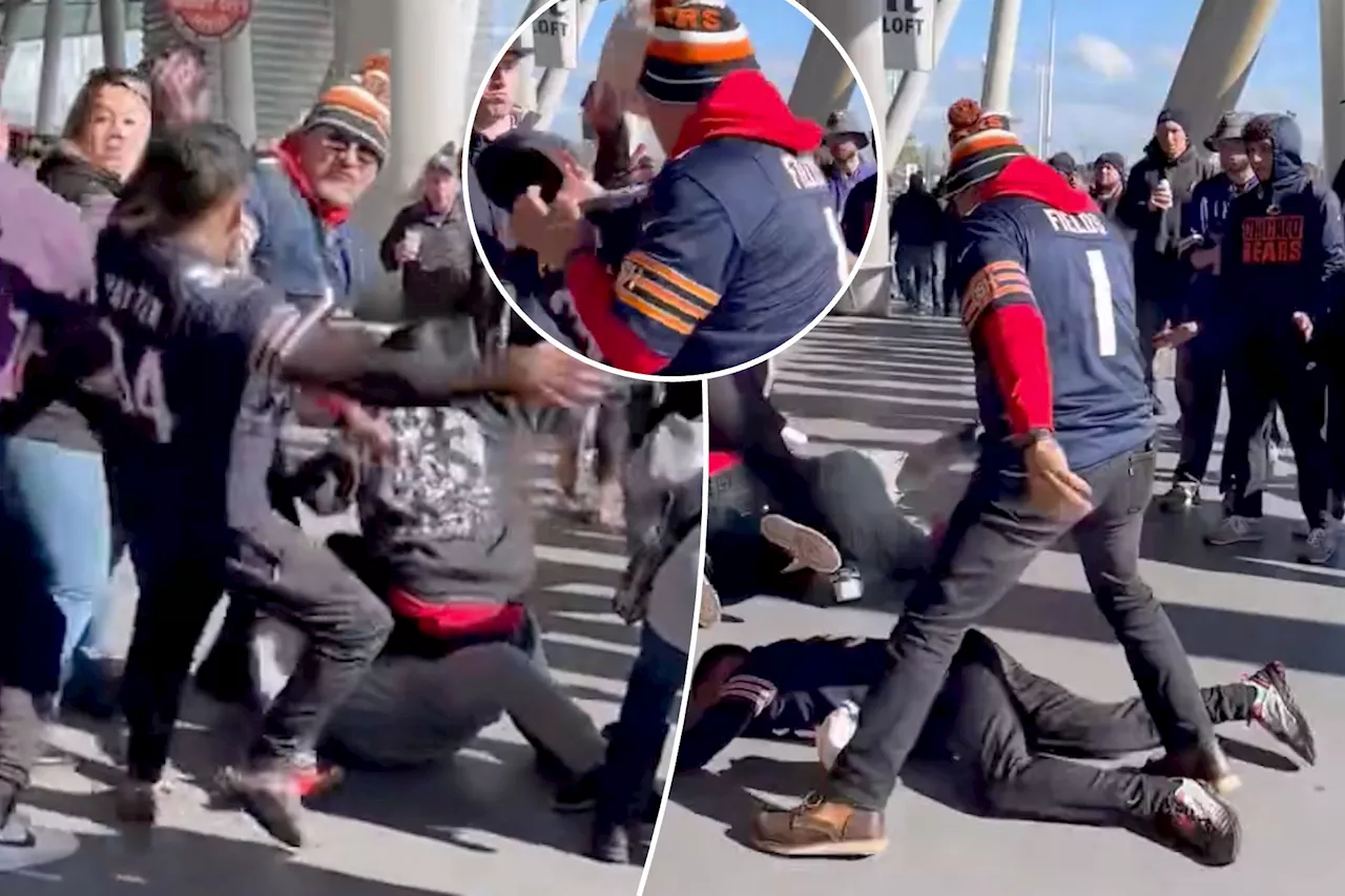 Bears fans brawl at Soldier Field in latest ugly display from NFL spectators