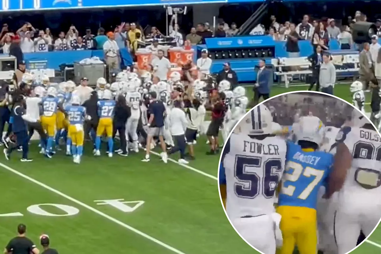 Chargers, Cowboys fight on field before 'Monday Night Football' matchup