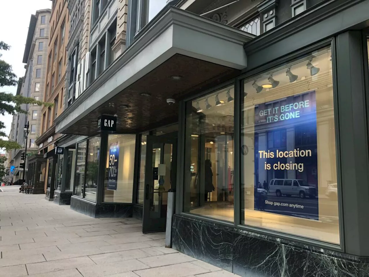 The Gap closing in Penn Quarter