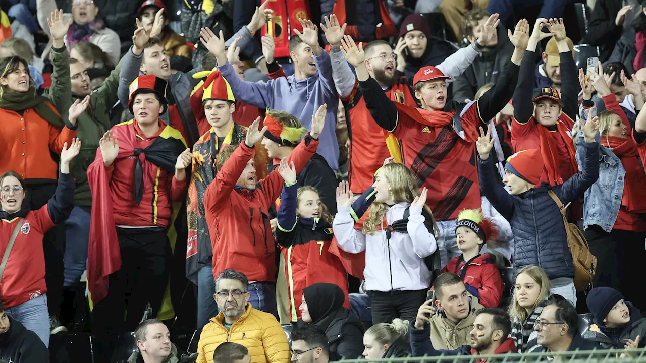 Attentat à Bruxelles: la belle communion entre supporters de la Belgique et de la Suède après l'arrêt du...