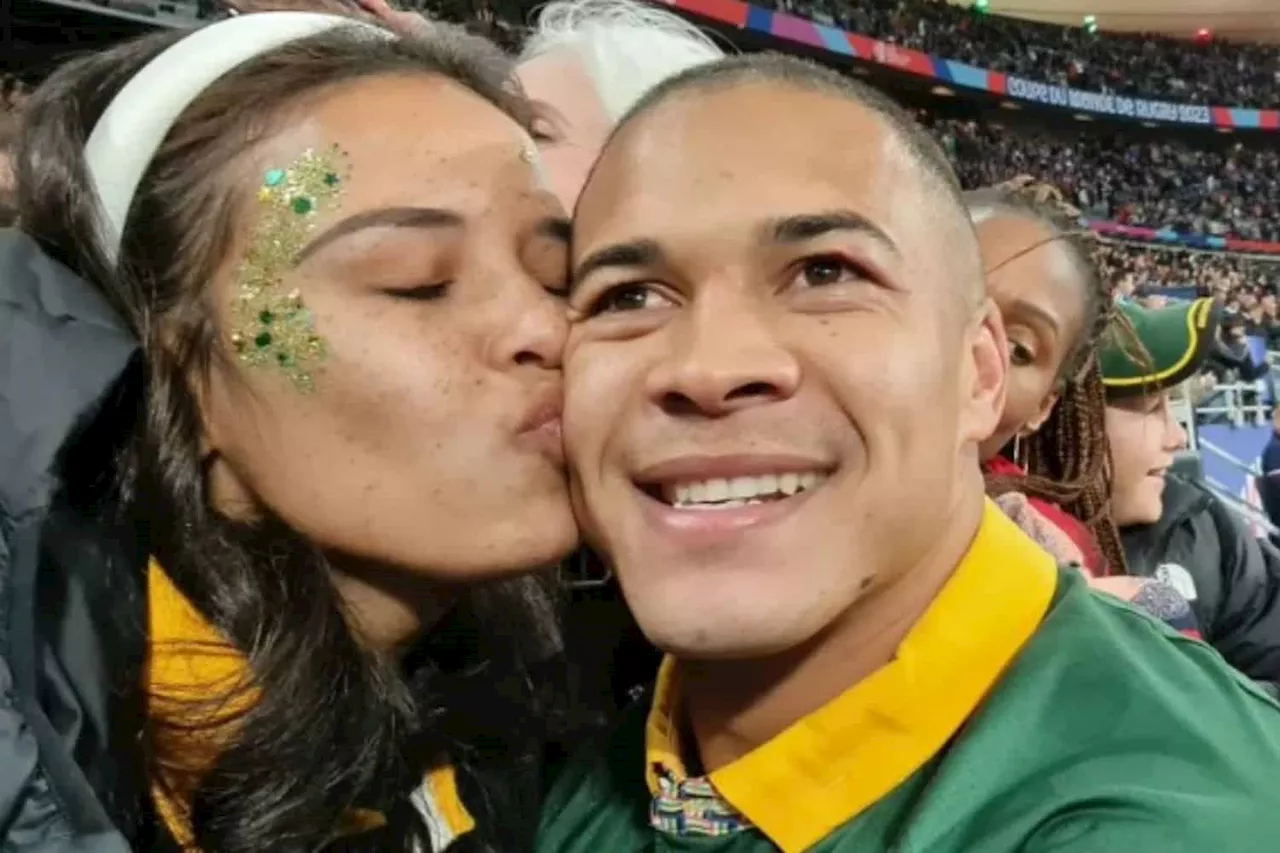 Fans gush over pictures of Cheslin Kolbe feeding his wife while she breastfeeds