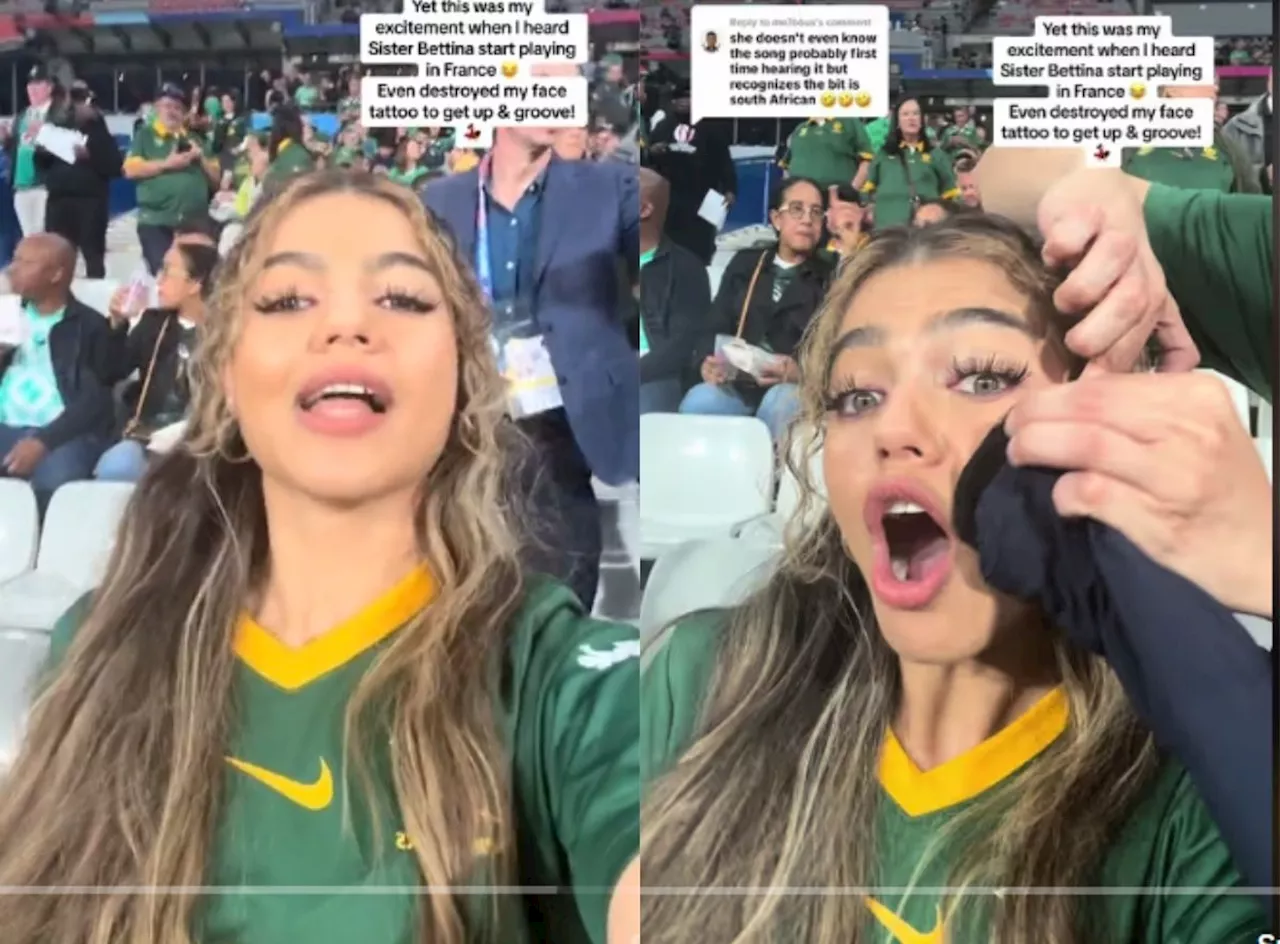 Mzansi lady grooves to ‘Sister Bethina’ at the Rugby World Cup in France (Video)