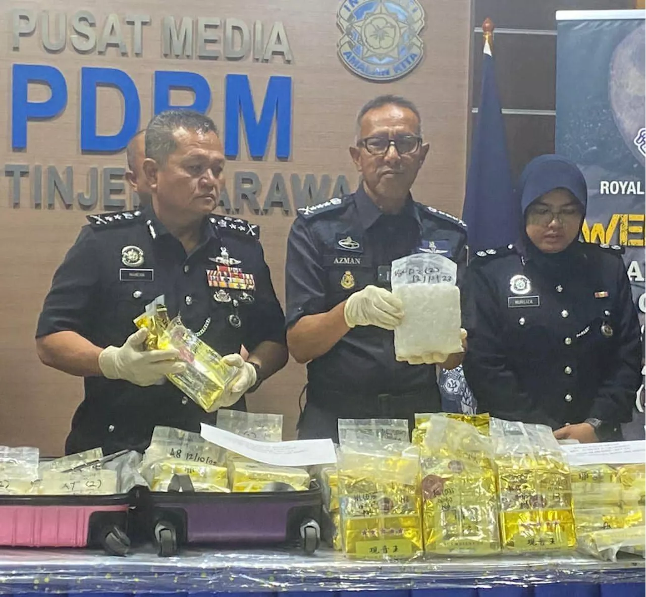 Bekalan syabu RM1.4 juta `diterbangkan’ dari Kuala Lumpur ke Kuching