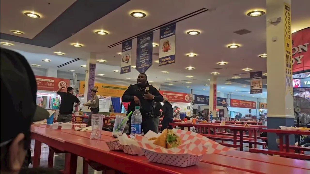 Dramatic video shows chaos inside the food court after a gunman opened