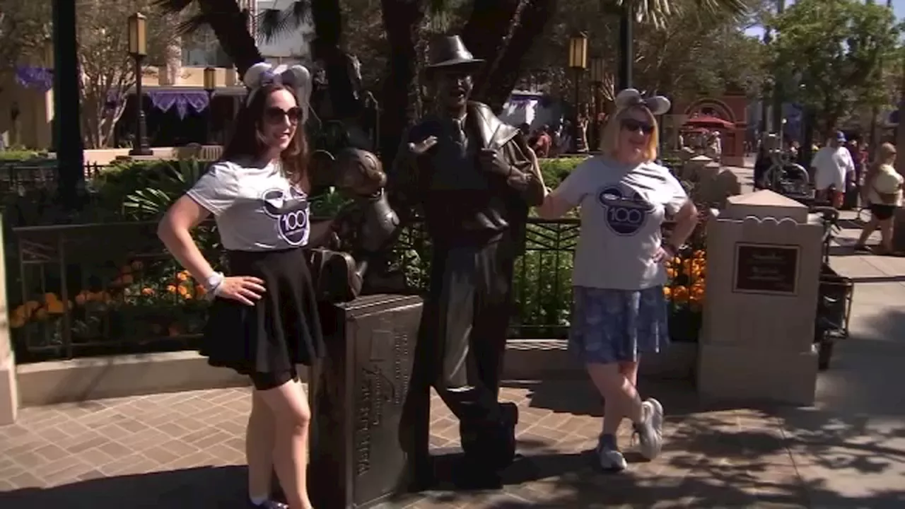 California Adventure parkgoers celebrate Walt Disney Company's 100th Anniversary