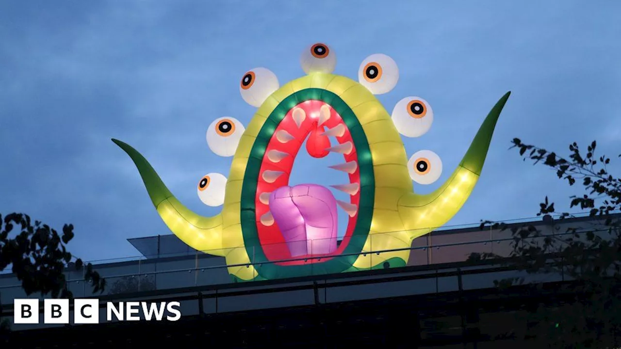 In pictures: Leicester lit up by giant glowing monsters