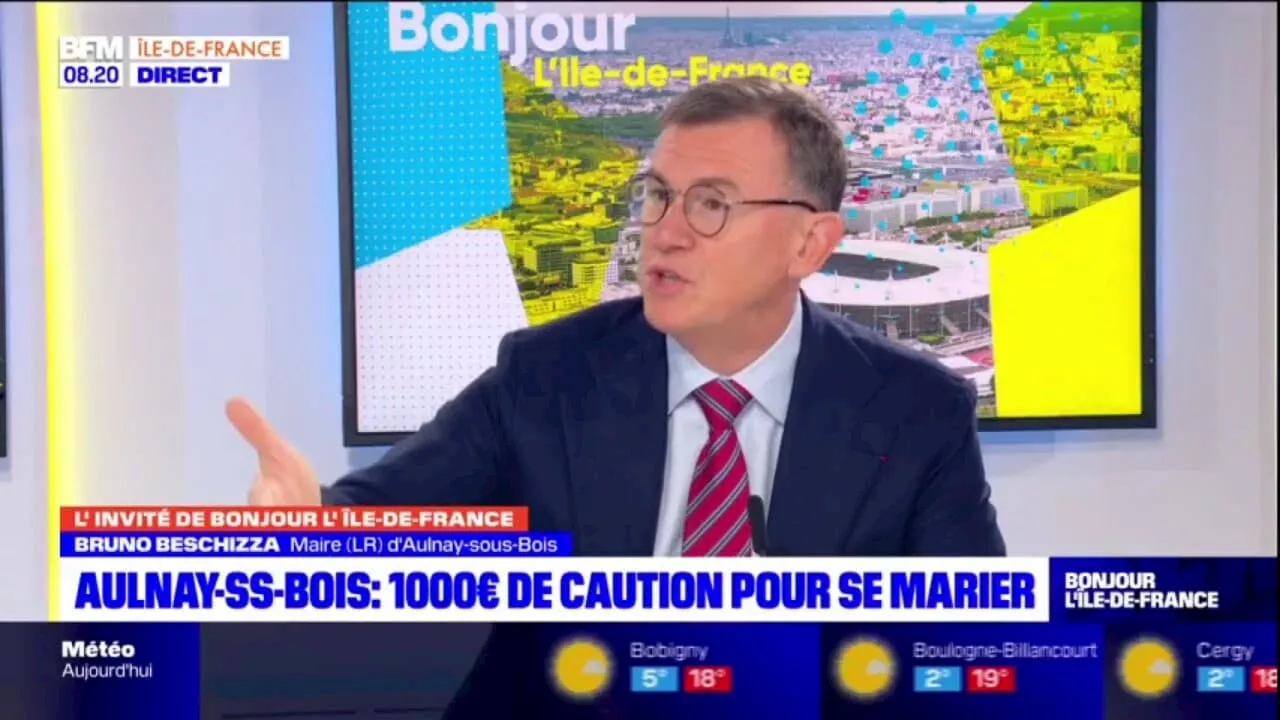 Caution de 1000 euros pour se marier à Aulnay: le maire explique la décision