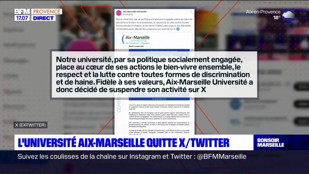 L'université Aix-Marseille quitte le réseau social X