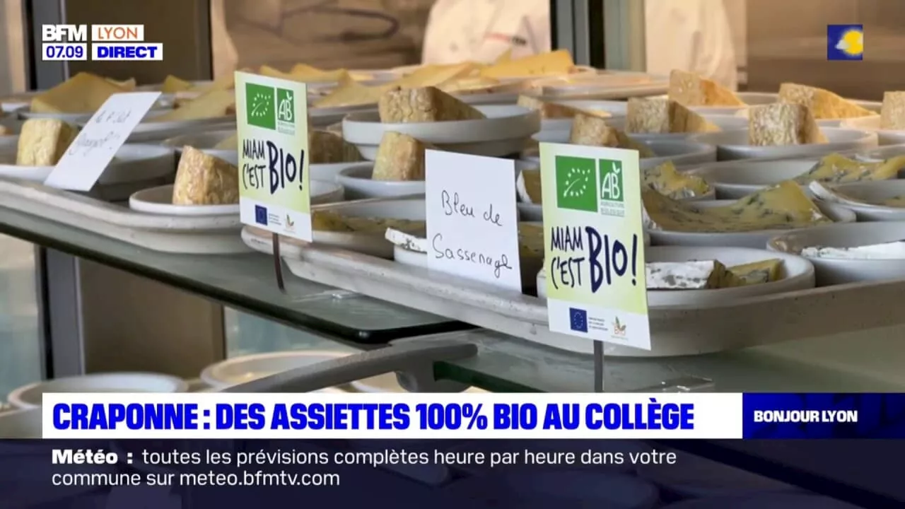 Rhône: des assiettes 100% bio au collège de Craponne