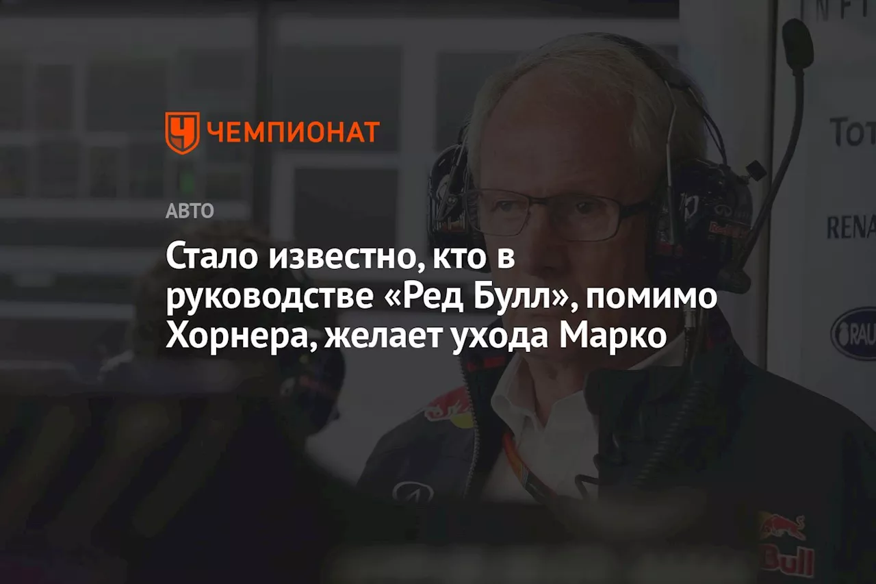 Стало известно, кто в руководстве «Ред Булл», помимо Хорнера, желает ухода Марко