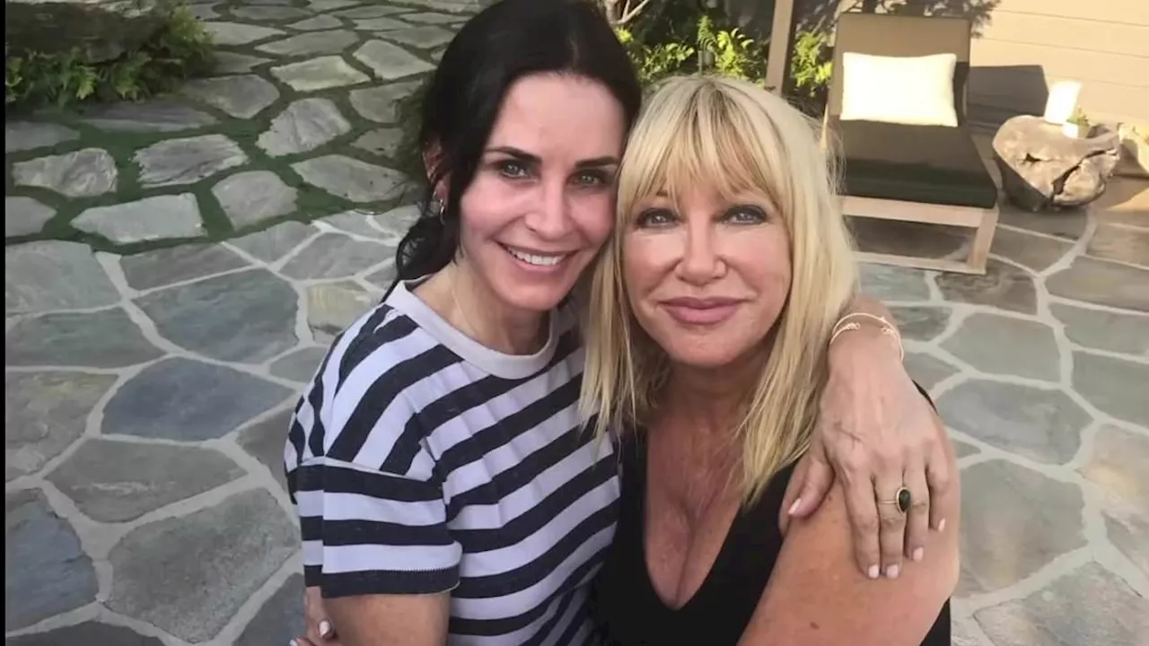 Courteney Cox shares a throwback video of her and Suzanne Somers using her iconic Thighmaster on...