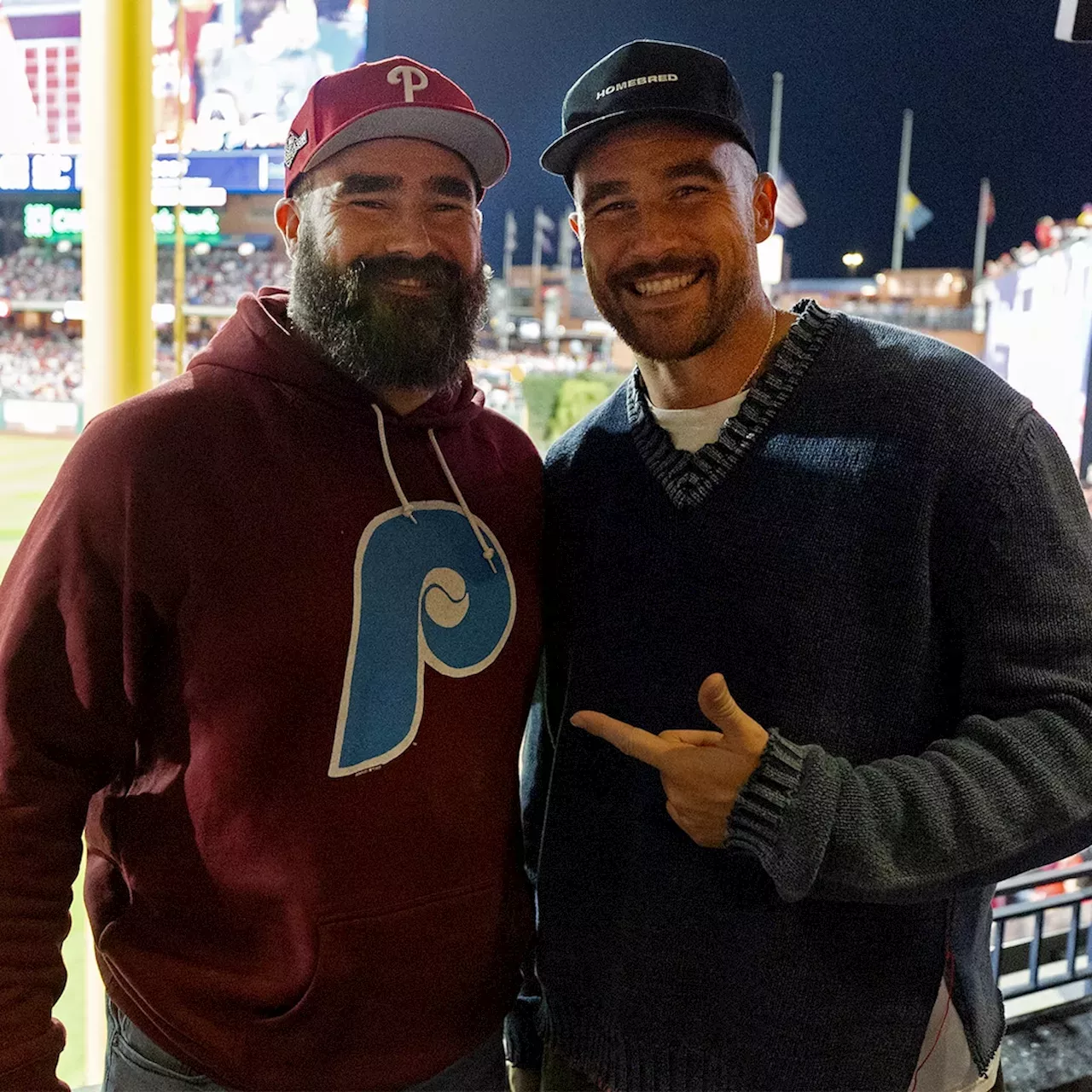 Travis Kelce Has A Home Run Night Out With Brother Jason Kelce At ...