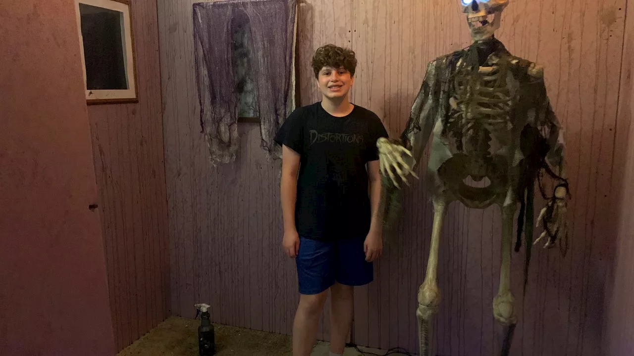 16-year-old Halloween enthusiast from Deerfield creates own decorations for spooky haunted house