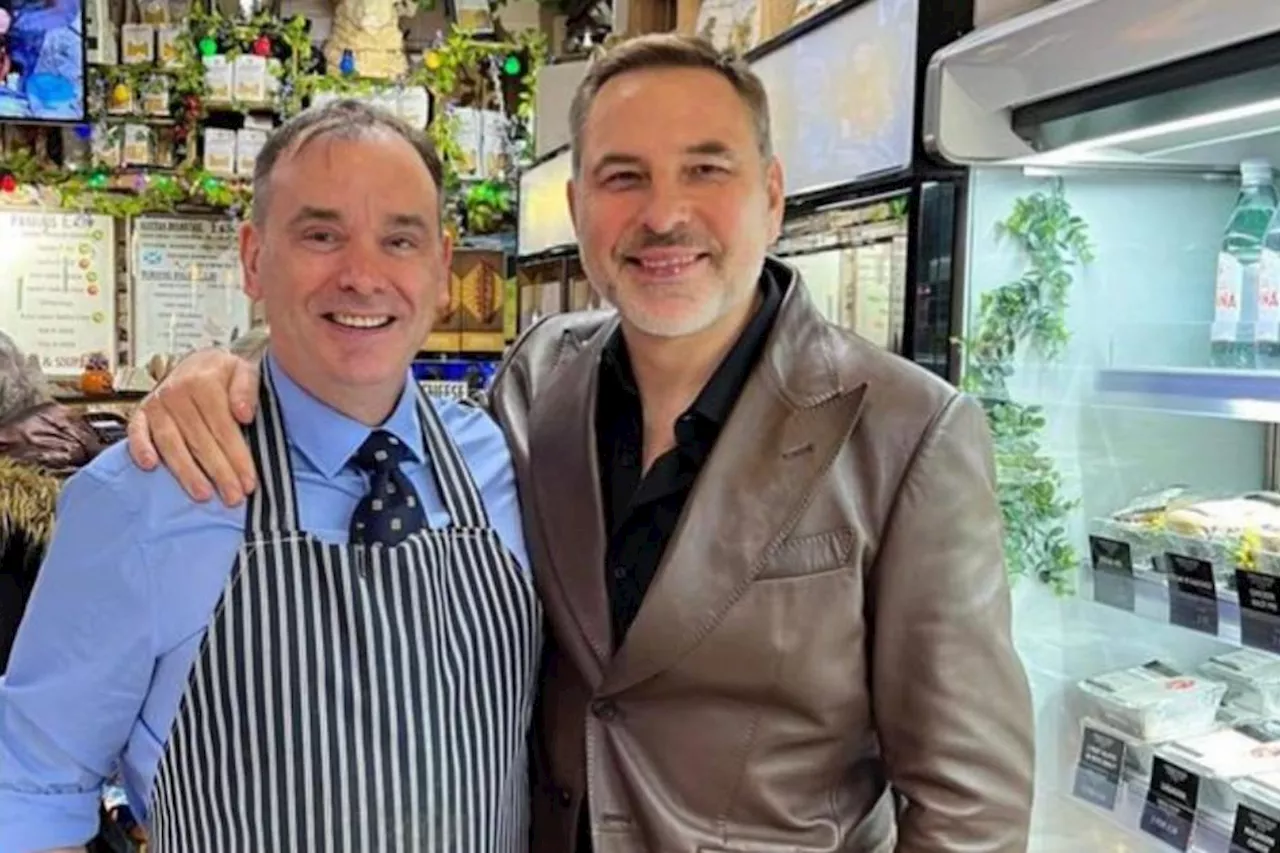 'It was great meeting you': David Walliams visits butchers