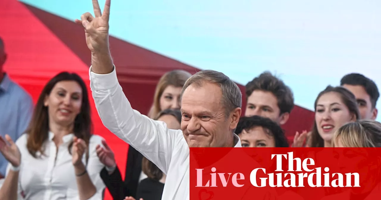 Poland election: final results suggest opposition parties could form Tusk-led coalition