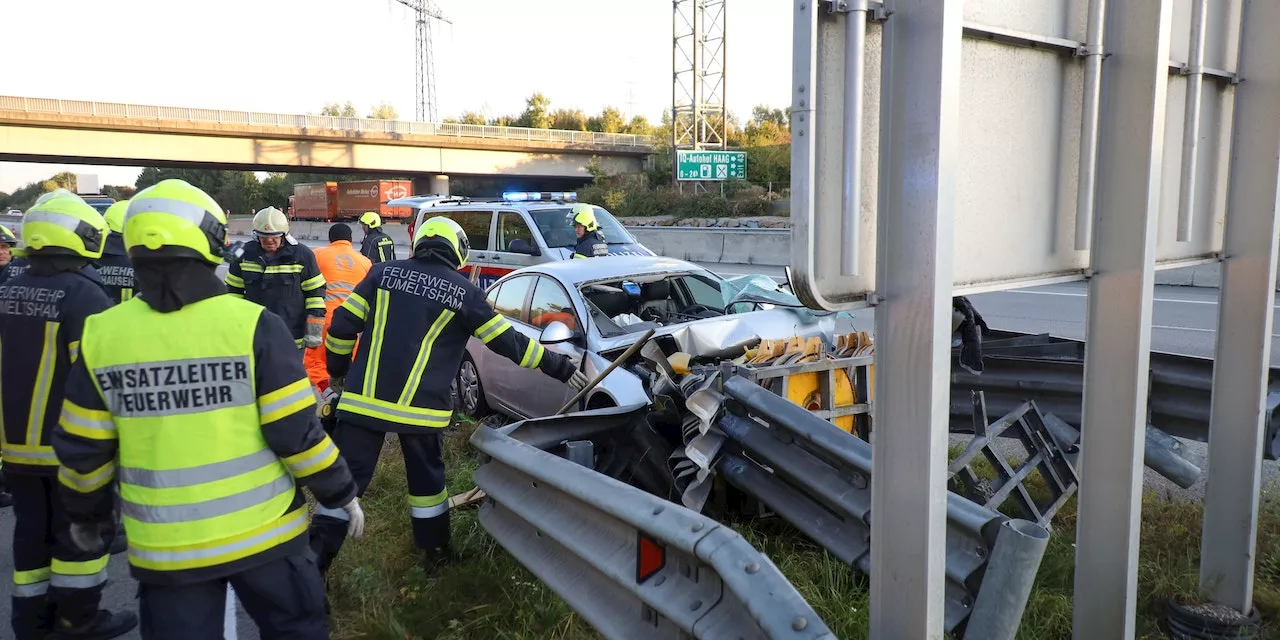 Horror-Crash auf der A8 – per Helikopter in Schockraum