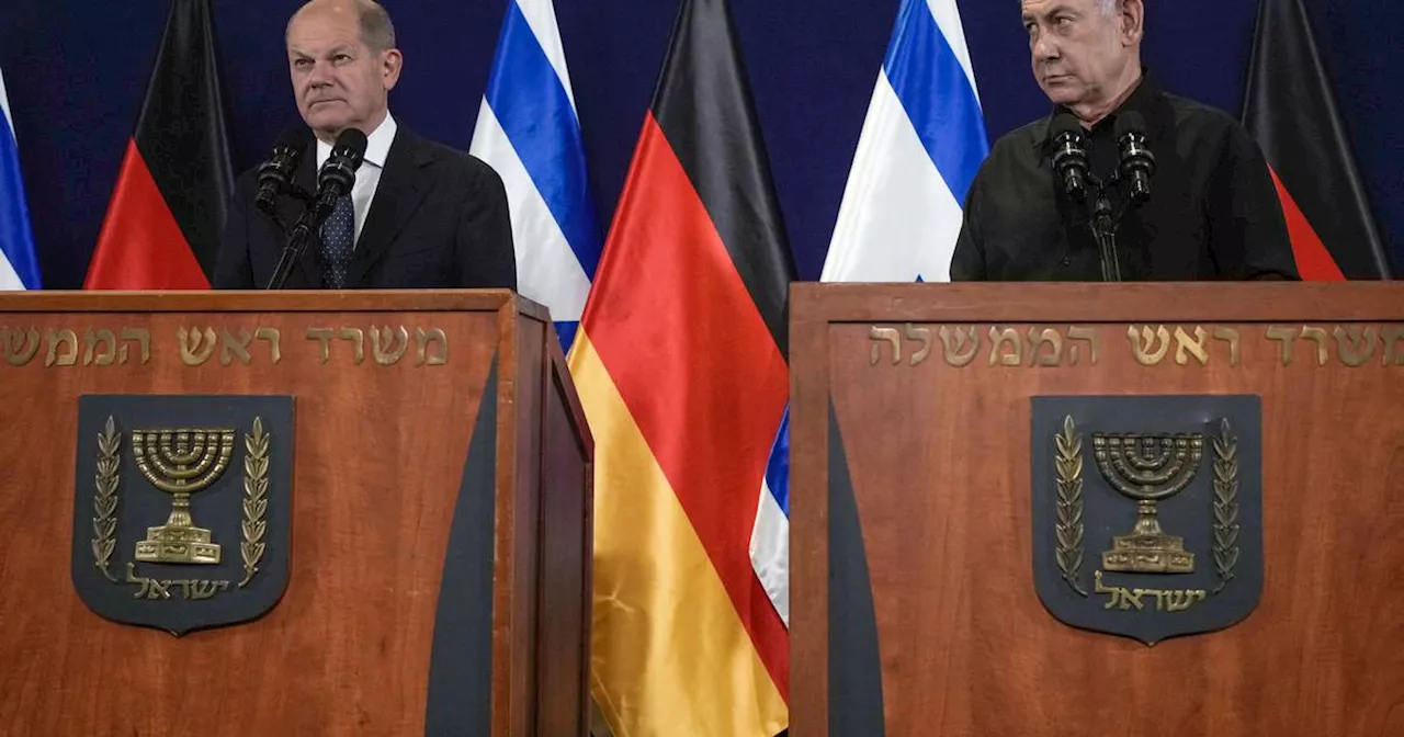 Olaf Scholz says Germany must ‘maintain the security and existence of Israel’