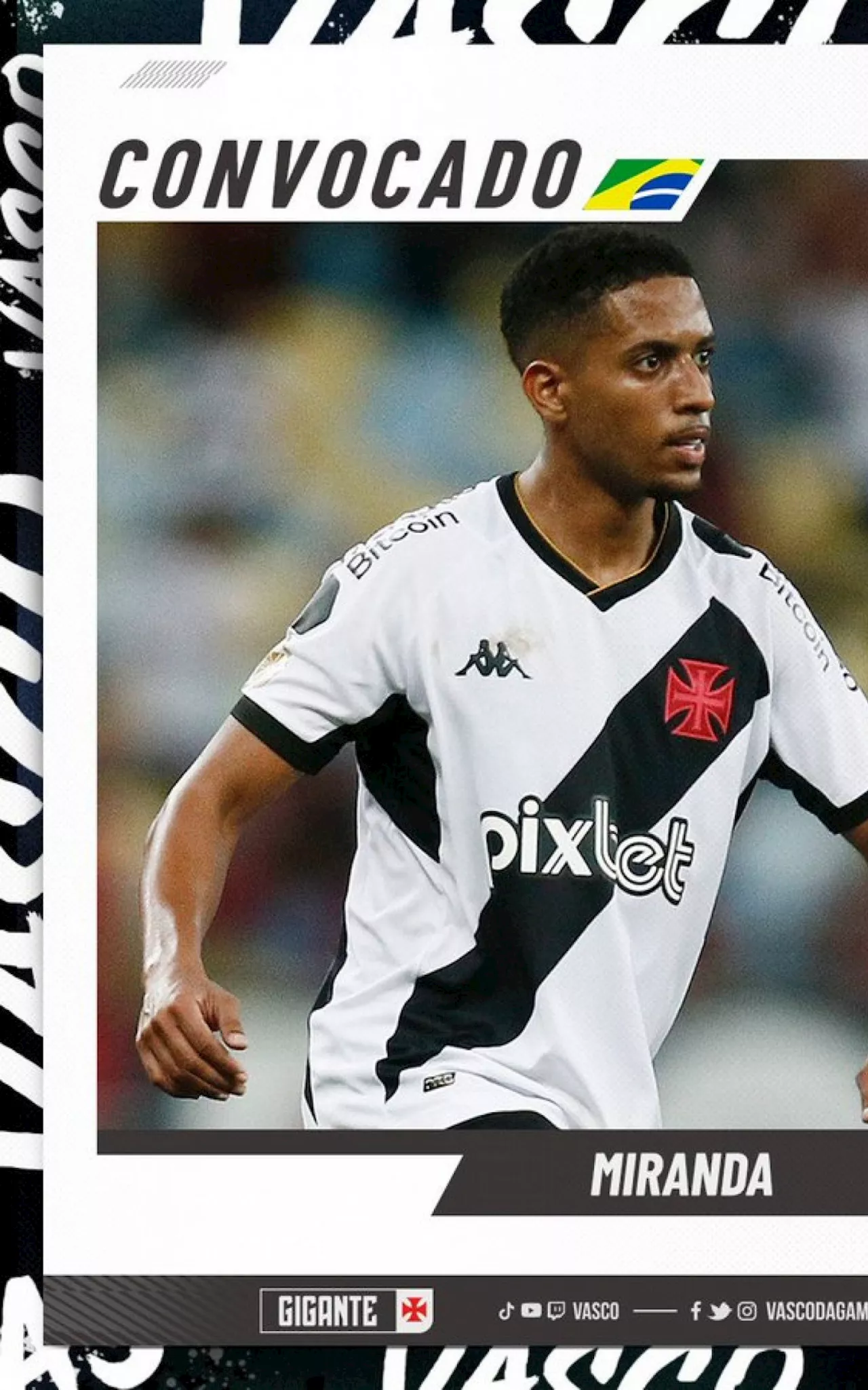 Miranda, do Vasco, é convocado para a disputa dos Jogos Pan-Americanos