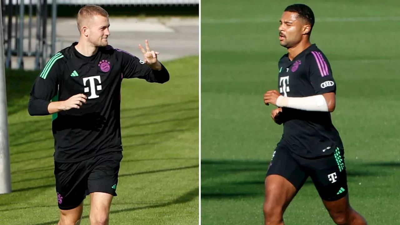 De Ligt und Gnabry im Bayern-Training - Kimmich fehlt