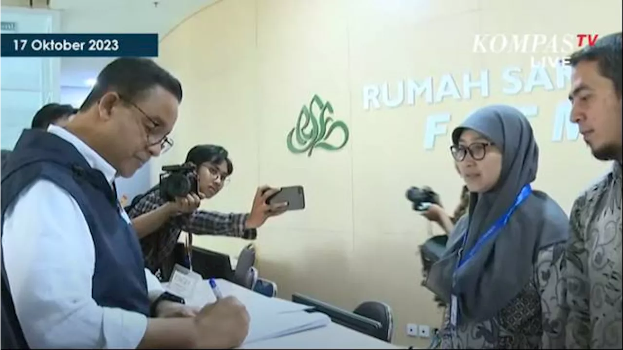 Anies Cek Kesehatan di RSUP Fatmawati, Mulai dari Darah hingga Psikologis Diperiksa