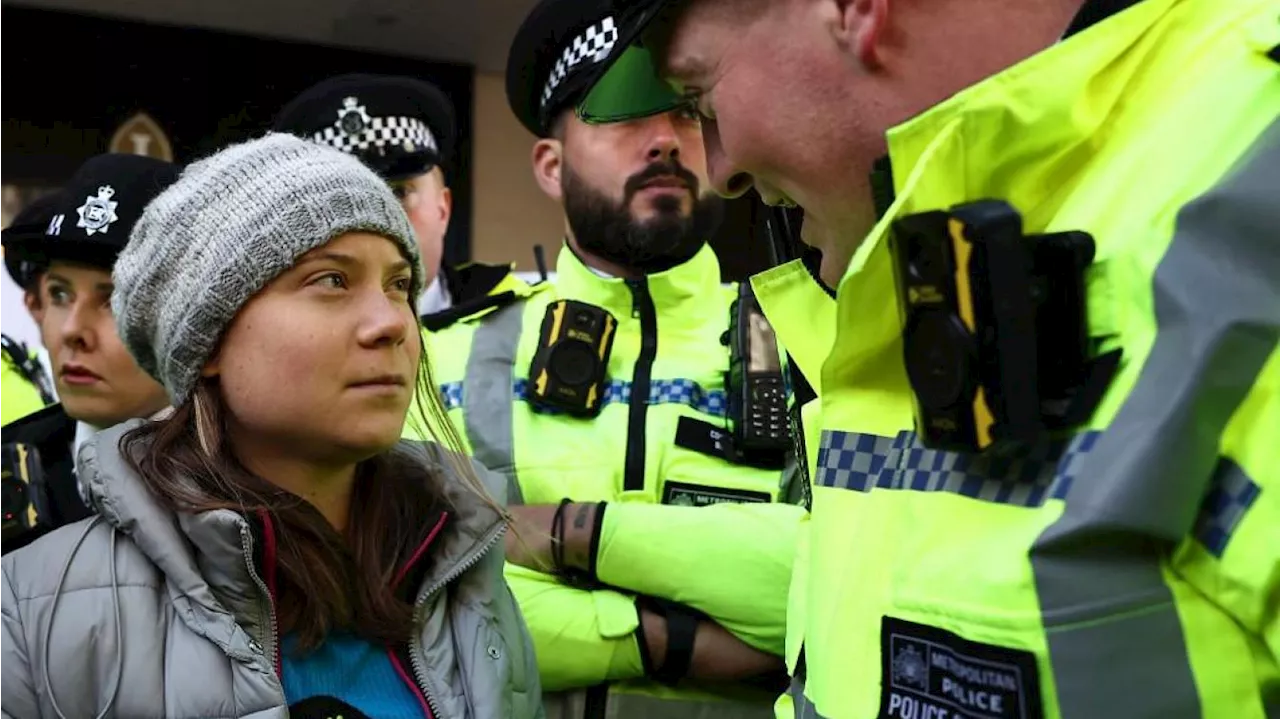 Greta Thunberg arrêtée lors d’une manifestation à Londres, en marge d’une conférence pétrolière