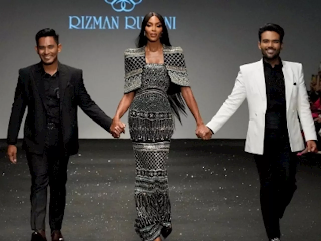 Supermodel Naomi Campbell hits the runway for Malaysian label Rizman Ruzaini at Dubai Fashion Week